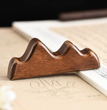 Taijili Solid Wood Brush Holder Specialized for Calligraphy Creative Brush Mountain Brush Rest Brush Stand Brush Support Rack