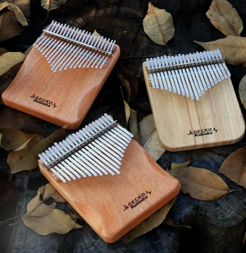 GECKO Thumb Piano for Children, Kalimba 21-Key/17-Key Instrument, Finger Piano, Genuine Children's Finger Piano