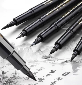 Refillable Soft Brush Pen for Calligraphy Practice, Signing, and Small/Medium/Large Regular Script