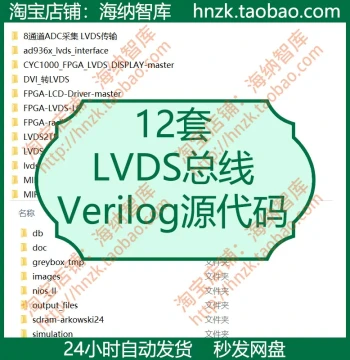 LVDS Bus Verilog Source Code, FPGA Source Code, Touch Screen Communication Interface, ADC Driver Converter, LCD