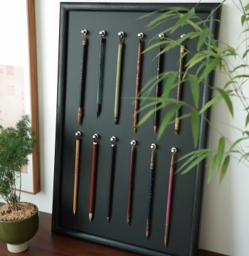 Ruyi Qingxin Calligraphy Brush Holder, Multi-Function Four Treasures of the Study Ornament, Brush Rest and Storage Rack for Calligraphy