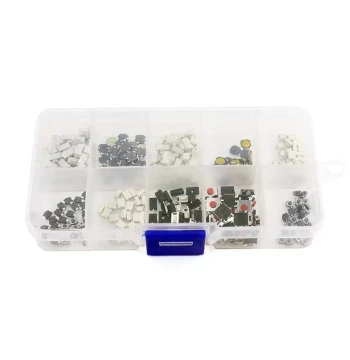 250PCS Tactile Switches Automotive Push Buttons 10 Types 250 Pieces 25 of Each SMD Tactile Switches