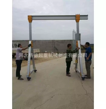 Manual Push Aluminum Mobile Lifting Gantry Crane Small Hoist Gantry Crane Portal Crane Hand-Pushed