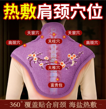 Shoulder Neck Hot Compress Pack Cervical Patch Salt Bag Electric Heating Shoulder Neck Protection Sea Coarse Salt Moxibustion Mugwort Therapy Bag Artifact