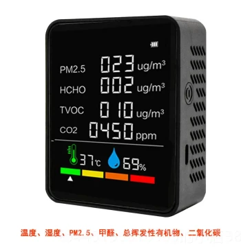 Genuine Multi-Function Air Quality Detector: PM2.5, Formaldehyde, Toluene, Carbon Monoxide, CO2, Temperature, and Humidity Monitor