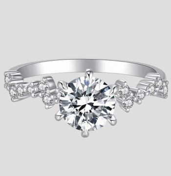 Clearance Sale: PT950 Platinum Diamond Ring, 1 Carat IGI-Certified Lab-Grown Diamond, Six-Prong Star Dream Engagement & Wedding Ring