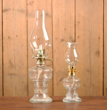 Kerosene Lamp Glass Lamp Household New House Moving-in Crystal Lamp Round Body Buddha Offering Ghee Lamp Vintage Old-style Oil Lamp Prop