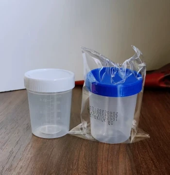 120ml Disposable Urine Cup Screw Cap Urine Test Measuring Cup Plastic Thickened Sample Bottle Laboratory Sputum Specimen
