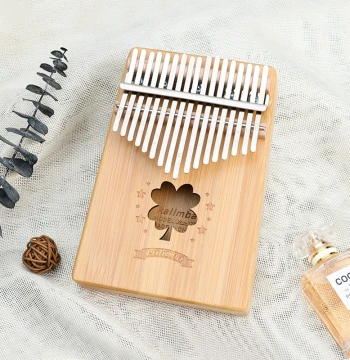 [Special Promotion] 17-Key Golden Phoebe Bamboo Thumb Piano Finger Piano Kalimba African Two-Finger Instrument