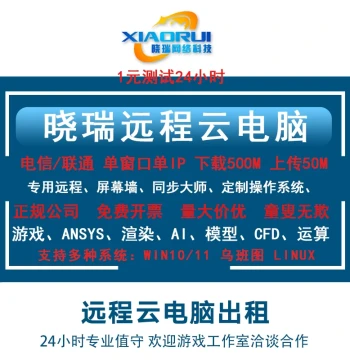 Xiaorui E5 Gold Server Rental, Cloud Rendering, Remote Computer Rental, Studio Simulator, Virtual Machine Multi-Instance