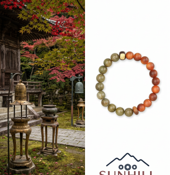 Zhoushan SUNHILL Mao Shi Ji Original Natural Crystal Bracelet, Oil Painting Rabbit Hair, Thuja, Agarwood, New Chinese Style