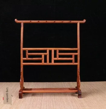 Solid Wood Rosewood Brush Rest, Chinese Style Minimalist Wooden Pen Holder, Desktop Brush Stand