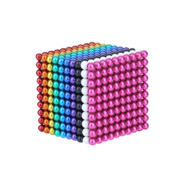Buckyballs 10,000,000 Pieces Round Magnetic Beads, Magnetic Balls, Colored Ball Toys, Magnetic Rods for Stress Relief