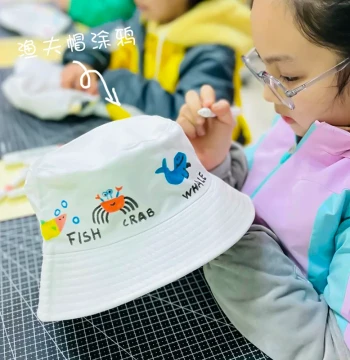 Kids Tie-Dye Bucket Hat DIY Hand-Painted Craft Kit