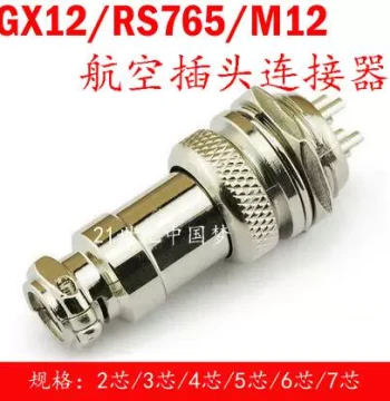 Aviation Plug Socket GX12-2 Pin 3 Pin 4 Pin 5 Pin 6 Pin 7 Pin Connector RS765 M12 Aviation Plug 12MM