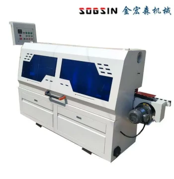 Fully Automatic Edge Banding Machine for Panel Woodworking - Double Trimming Straight Line Edger with Head Cutting and Grooving by Qingdao Woodworking Machinery