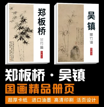 Ink Painting Copy Cards 40 Sheets Orchid and Bamboo Traditional Chinese Art Training Album