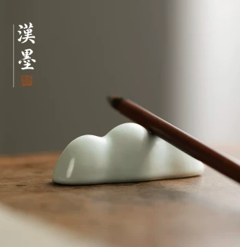 Ru Kiln Ceramic Brush Mountain, Four Treasures of the Study Brush Rest, Calligraphy & Chinese Painting Brush Holder, Paperweight, Ceramic Ornament Wholesale, Multifunctional Cute Creative Brush Rest and Paperweight