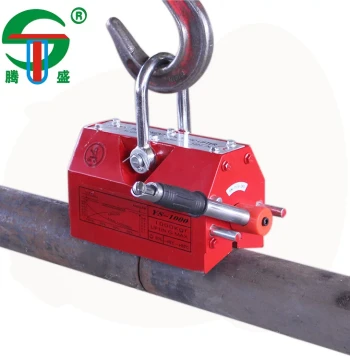 Round Steel Permanent Magnetic Lifter with Large V-Groove for Round Pipes and Round Steel Bars