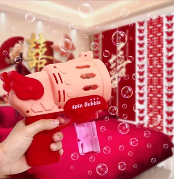 2026 New Bubble Machine, Morning Robe Bridesmaid Photo Prop, Wedding Special Handheld Atmosphere Game for Door Blocking