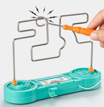 Electric Maze Children's Live Wire Shock Focus Training Circuit Toy Kindergarten Tabletop Game Battle Level Clear