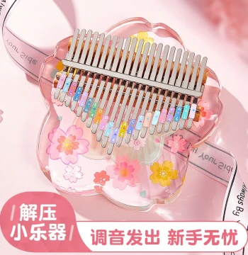 Crystal Transparent Kalimba Thumb Piano Beginner 17-Key Finger Piano 21-Key Kalimba Instrument for Female Students