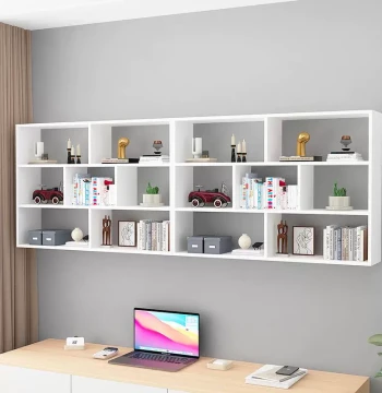 Wall-Mounted Bookshelf No-Drilling Floating Shelves Minimalist Bedroom Storage