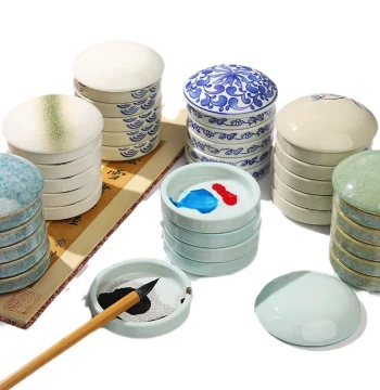 Ceramic Butterfly Palette 5-Tier Chinese Painting Pigment for Watercolor