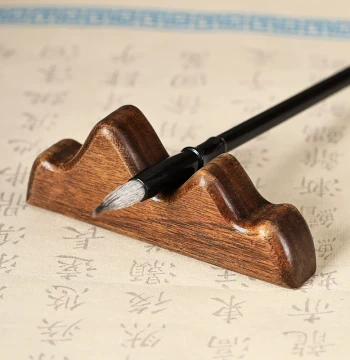 Yili Solid Wood Brush Rest, Calligraphy Tool, Creative Pen Holder, Four Treasures of the Study Ornament, Brush Stand