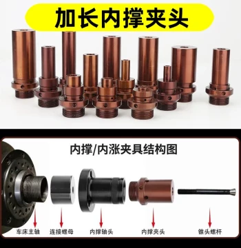 Model 46 Round Internal Expanding Chuck, CNC Lathe Internal Support Fixture, 0460 Internal Expanding Shaft Head, Rear-Pull Internal Expanding Fixture