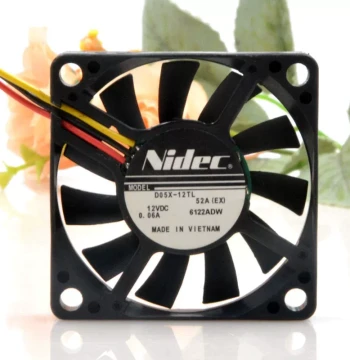 Original Nidec D05X-12TL 5010 12V 0.06A 3-Wire Tachometer Ultra-Quiet Cooling Fan 5CM