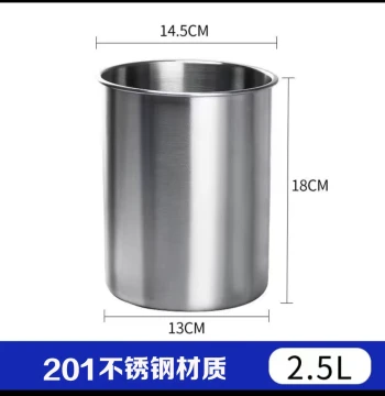 304 Stainless Steel Paint Mixing Bucket with Graduated Markings - Custom Thickened Lab Beaker and Measuring Cup (201 Grade Available)