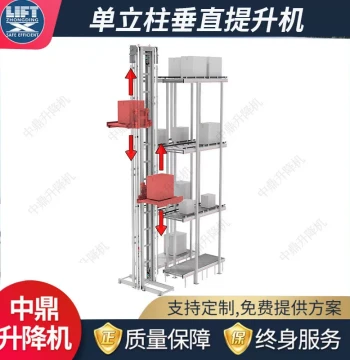 Factory Column-Mounted Cargo Lifting Platform, Electric Hydraulic Warehouse Assembly Line Fork-Arm Cycle Lift