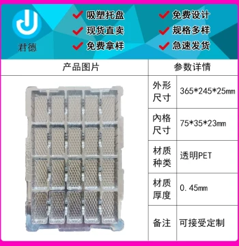 Shenzhen Guangzhou Dongguan Huizhou Zhuhai Zhongshan Blister Factory In-Stock 20-Compartment PET Blister Box, Customization Supported