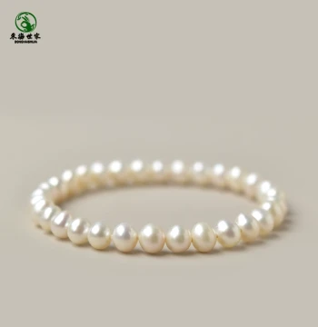 Pearl Bracelet for Women, Donghai Crystal Agate Jade Loose Beads Necklace, Qing Shui Hetian Jade Real Freshwater Pearl Hand Strand