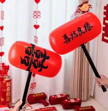 Inflatable Hammer Door Blocking Game for Wedding Pickup Prank Punishment for Groomsmen Funny Joy Hammer Photo Prop Bride Bridesmaid Group Interaction Wedding