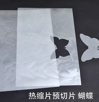 Shrink Plastic Sheets Pre-Cut No-Trim for Butterfly Brooch and Hair Clip DIY Crafts
