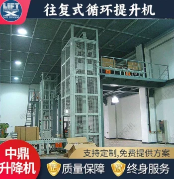 Reciprocating Continuous Lift Conveyor for Logistics Warehouses - Box and Pallet Transfer Lifter