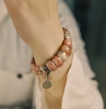 Original Design Unique Trendy Ethnic Style Bracelet, Retro Versatile Coral Stone Hand Rank and Beaded Bracelet for Men and Women