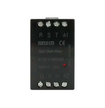 MJGX-3A4810AR Three-phase 10A DIN Rail AC Control AC Solid State Relay with Built-in Heat Sink