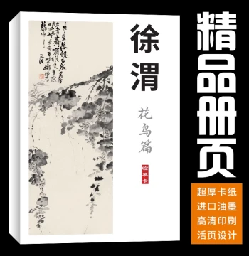 Chinese Painting Copy Cards 40 Sheets Flower-and-Bird by Xu Wei High-Definition Training