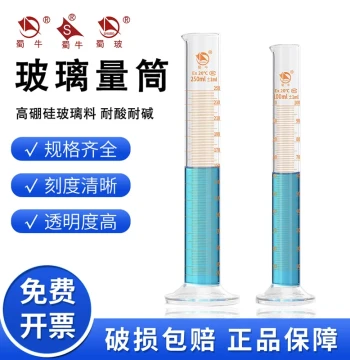 Shunu Graduated Cylinder Lab Class A To-Contain High Borosilicate Glass with Scale Graduated Cylinder 100/250/500/1000ml