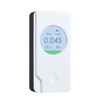 Fast Launch Compact Rice White Seconds Measure Formaldehyde Detector Indoor Temperature Humidity Meter Dual Over-limit Alarm Home Use