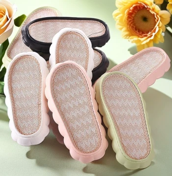 Cloud Linen Shoe Insole and Sole, Crochet Slipper Sole, Autumn and Summer Handmade DIY Crochet Sole, Hooked Ball Sole