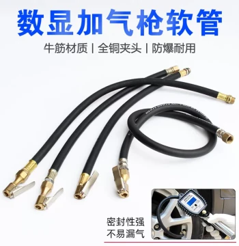 Digital Tire Inflator Gauge Hose Accessory Kit with Inflation Head for Car and Large Tire Repair