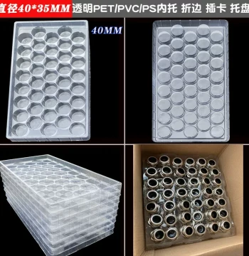 Blister Tray Grid Blister Box Electronic Product Packaging Tray Hardware Screws PVC Inner Support Eco-Friendly Customization