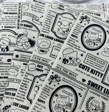 Exclusive Copyright 100% Cotton 8oz Canvas and Poplin, High-Density Old Newspaper Series, Fabric for Bags, Tablecloths, Overalls, and Jackets