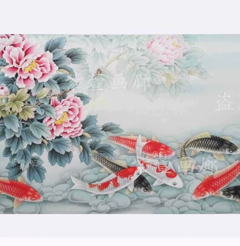 Gongbi Painting Lotus Hand-Drawn Line Art with Tutorial Video