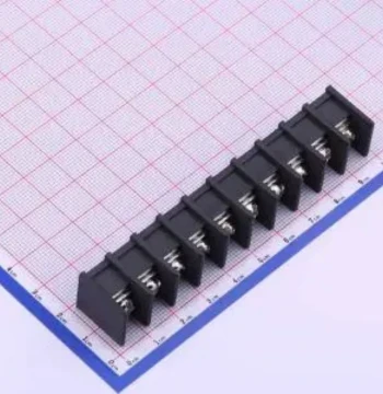 WJ45S-B-9.5-10P Barrier Terminal Block, 9.5mm Pitch, 1x10P Straight Pin Side Mount