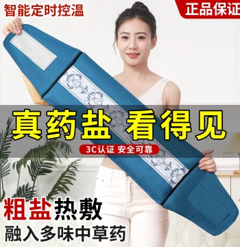Electric Heating Salt Pack, Hot Compress Sea Salt Warmer for Waist, Abdomen, Neck, Shoulders, Legs, Back, Full Body Home Moxibustion Therapy Coarse Salt Bag
